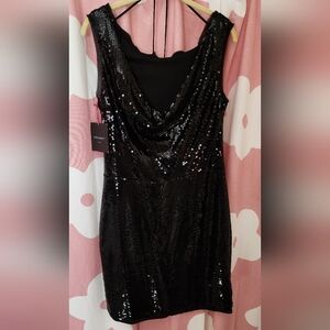 Cynthia Rowley Black Sequin Dress, NWT, Size 10